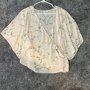 Express floral wrap blouse